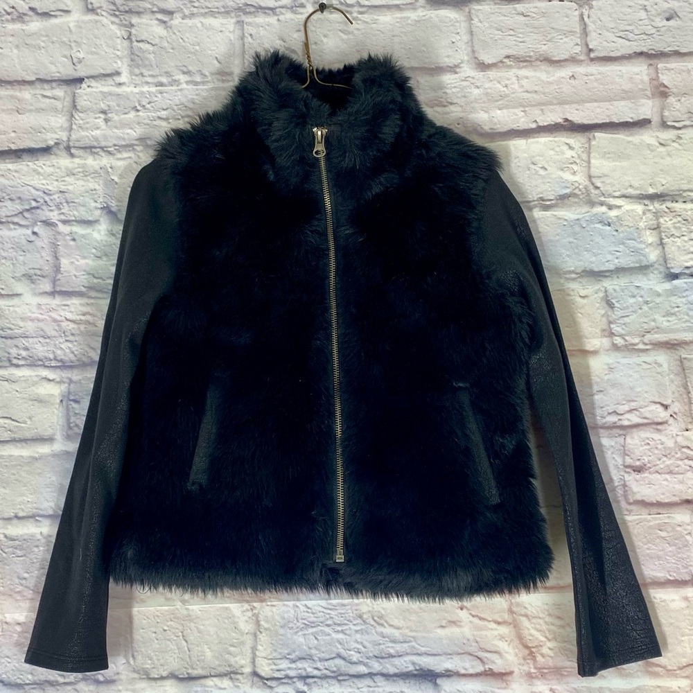 DKNY Faux Fur Cardigan Jacket, Girls M